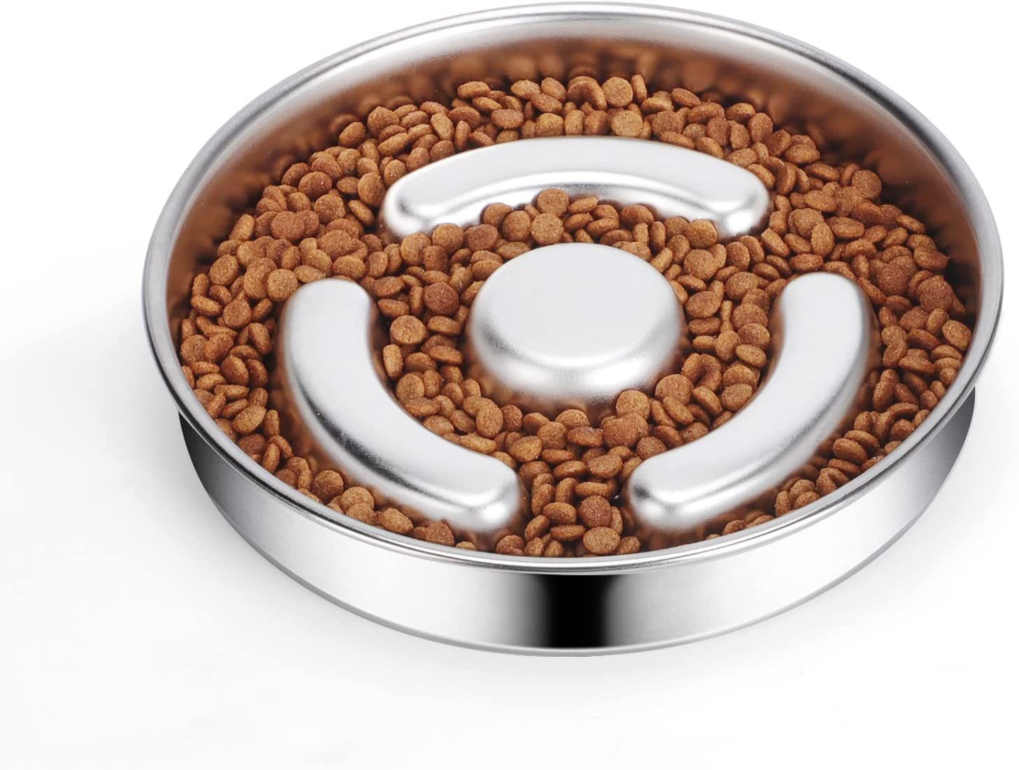 Enhance Your Pet's Mealtime with the Stainless Steel Slow Feeding Bowl