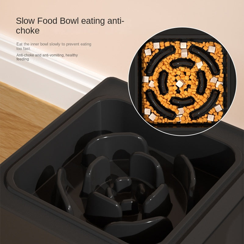 Dog Double Bowls Stainless Stand Adjustable