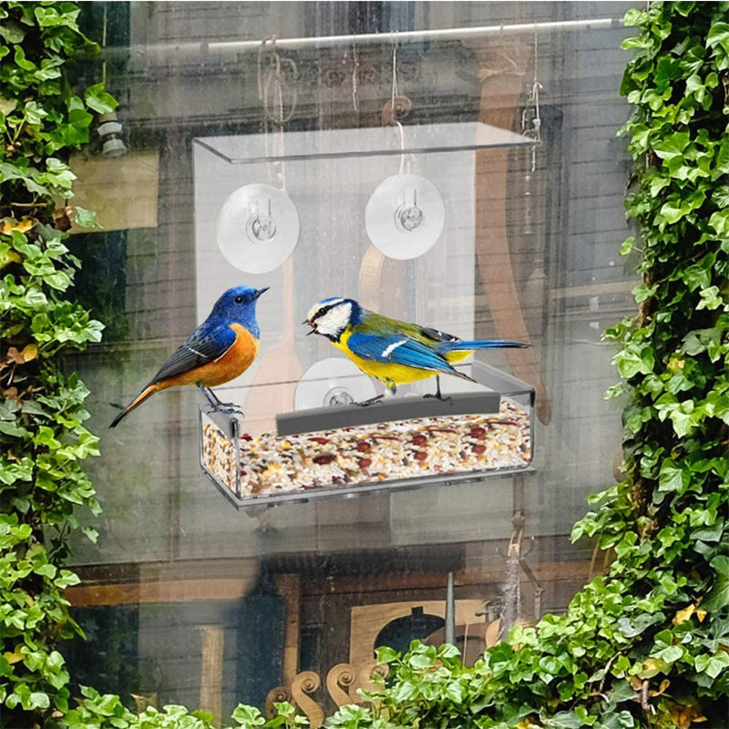 Acrylic Bird Feeder Pet Bird Cage
