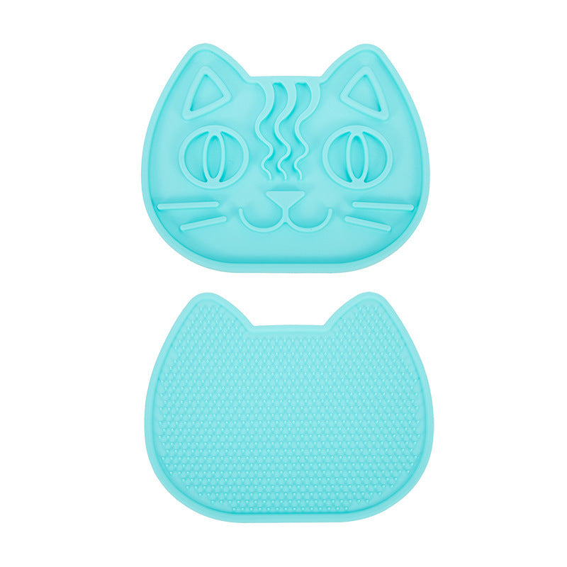 Tongue licking cats double-sided slow food bowl