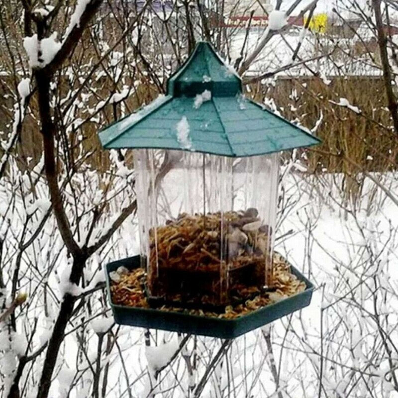 Outdoor Balcony Waterproof Hanging Bird Feeder