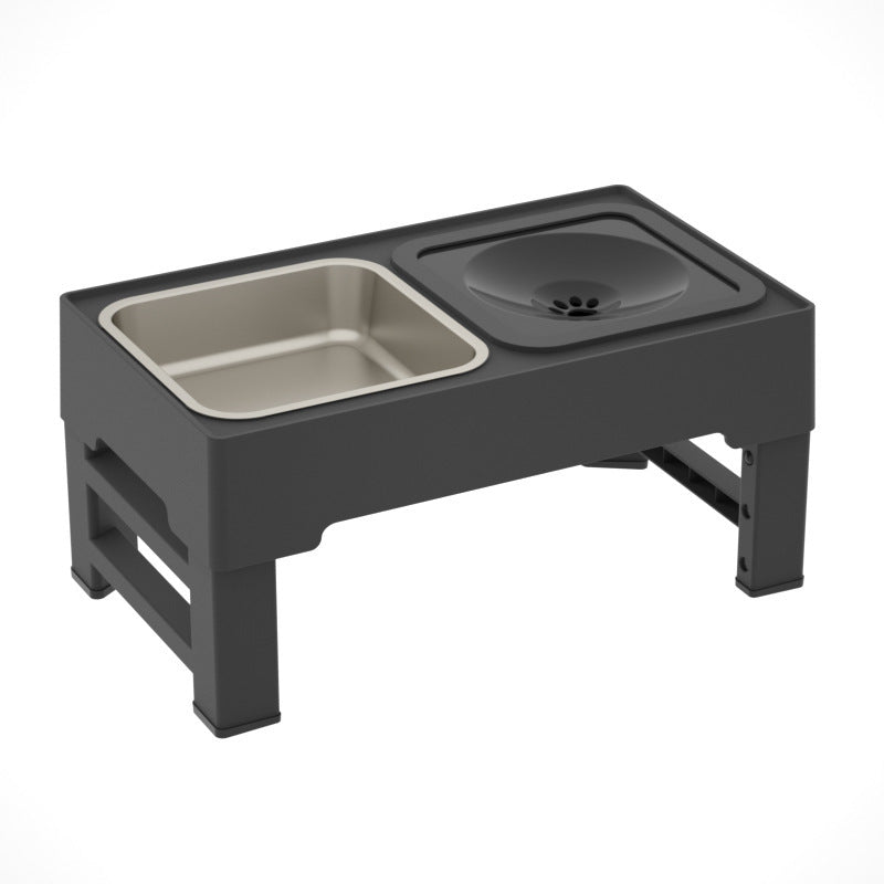 Dog Double Bowls Stainless Stand Adjustable