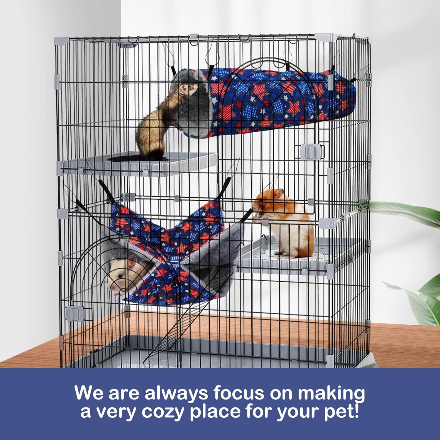 Ferret Small Pet Hanging Hammock Tunnel