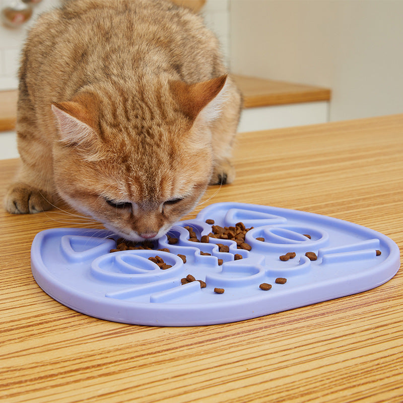 Tongue licking cats double-sided slow food bowl