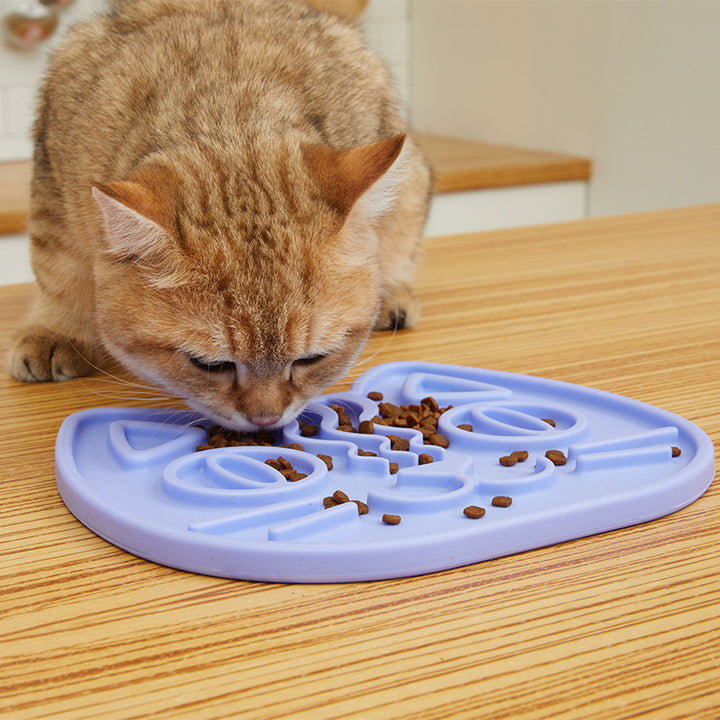 Tongue licking cats double-sided slow food bowl