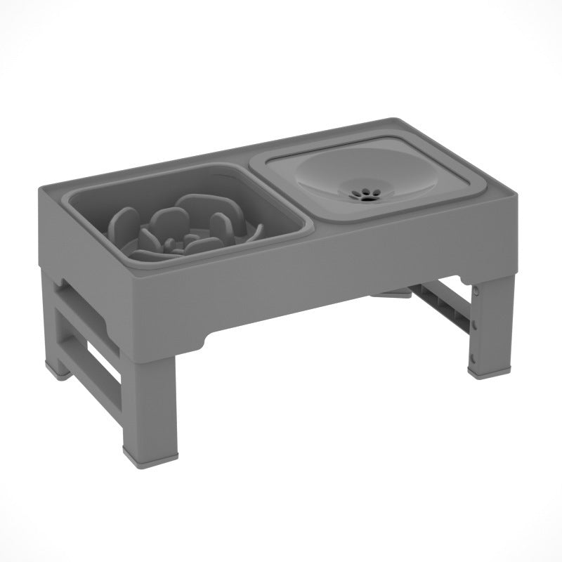 Dog Double Bowls Stainless Stand Adjustable