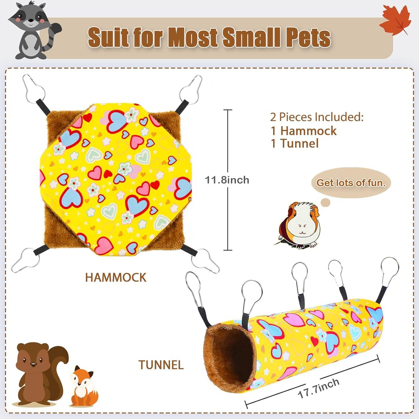 Ferret Small Pet Hanging Hammock Tunnel