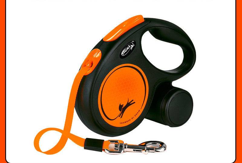 Orange Automatic Dog Walking Pet Leash