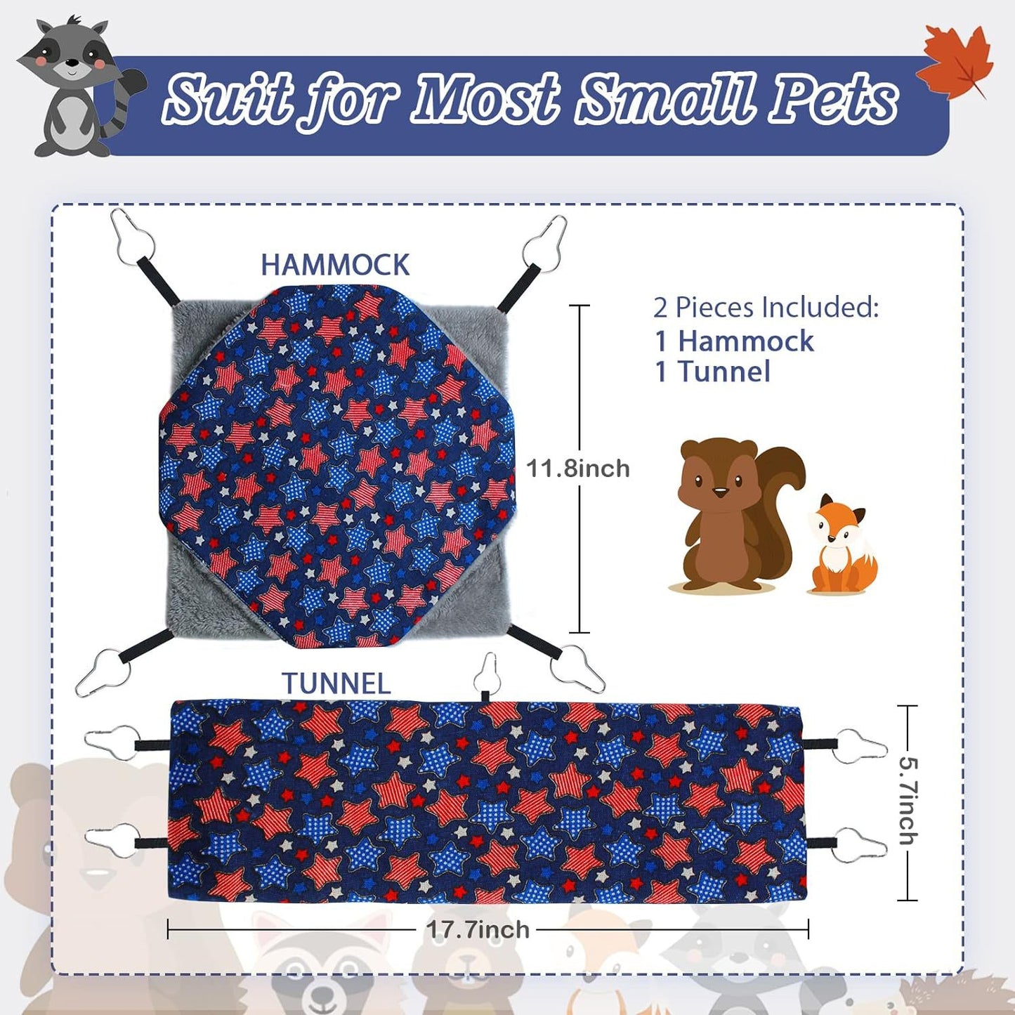 Ferret Small Pet Hanging Hammock Tunnel