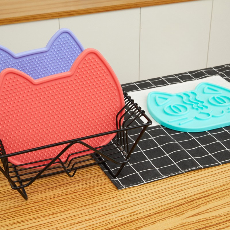 Tongue licking cats double-sided slow food bowl