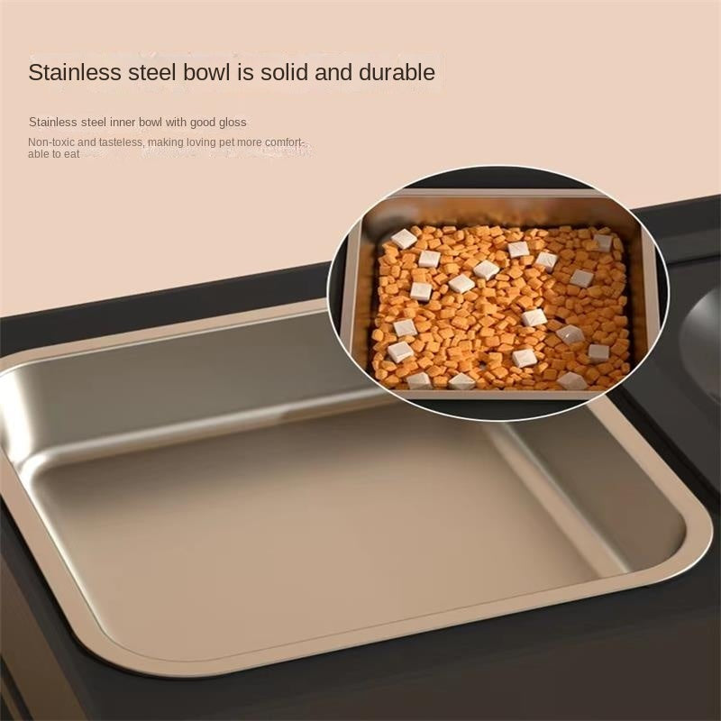 Dog Double Bowls Stainless Stand Adjustable